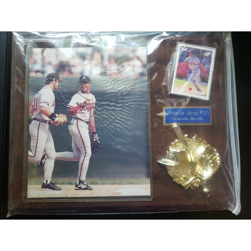 Andrew Jones #25 Plaque‎ with Baseball Card Atlanta Braves Memorabilia